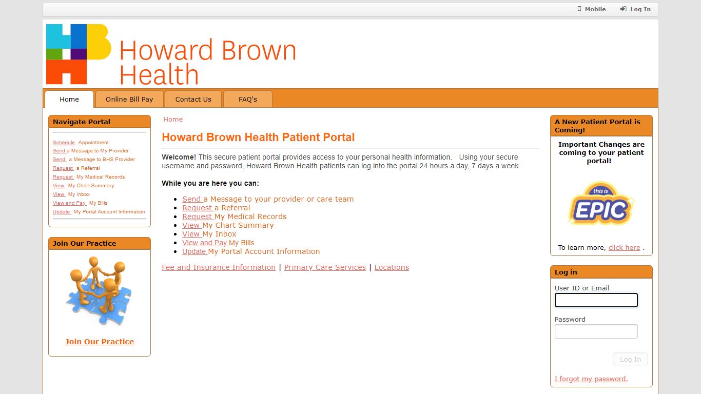 Navigate Portal - hb.emrconnect.org